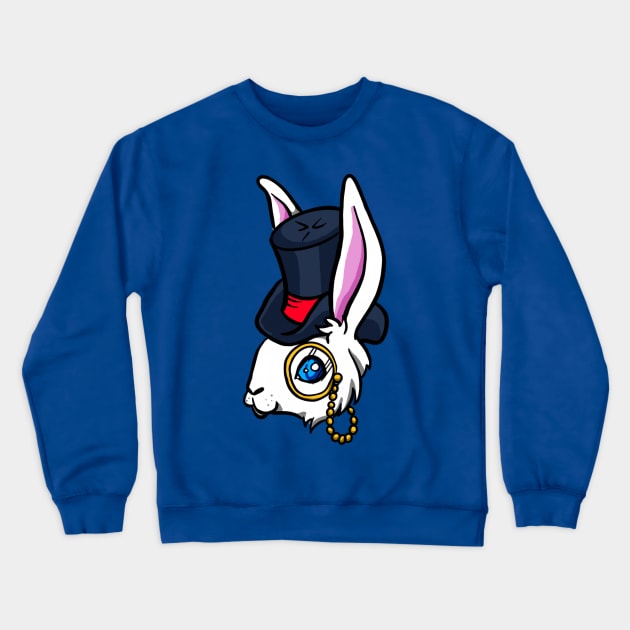 The White Rabbit Crewneck Sweatshirt by ReclusiveCrafts